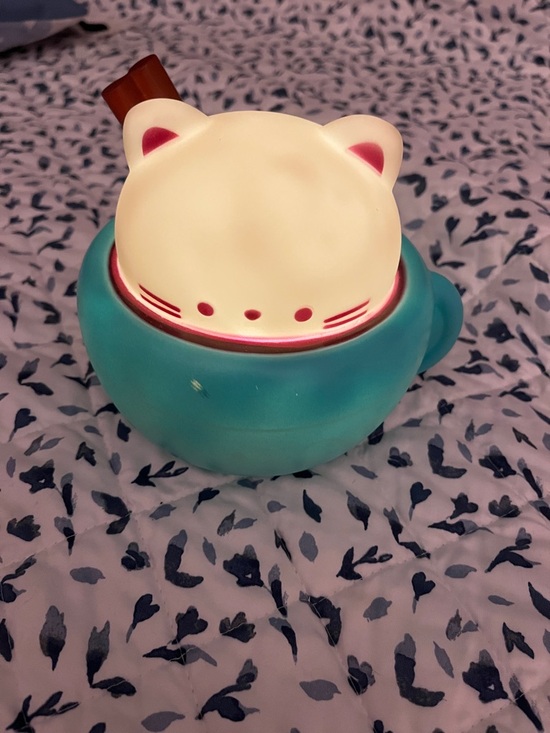 Other - Cute Cat Night Light - Teal & Cream